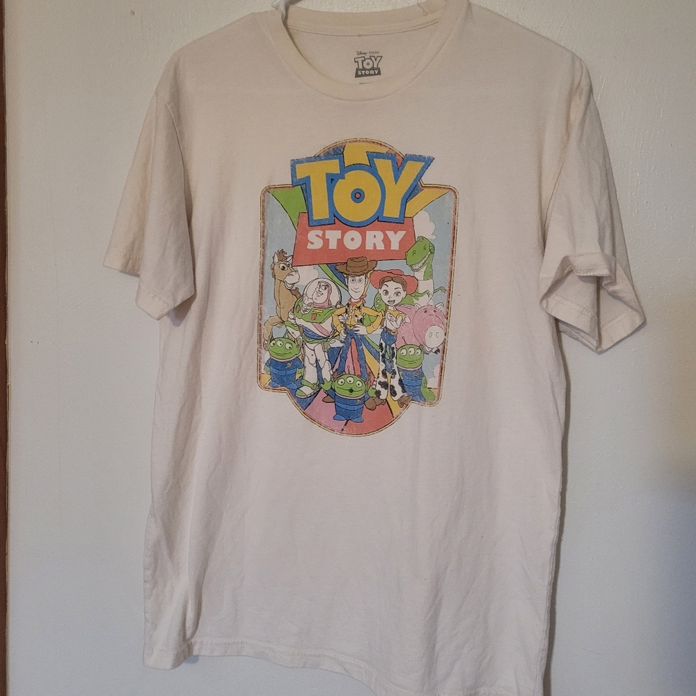 Toy Story Unisex Large Graphic T-shirt Buzz Woody Jessie Bullseye Rex Hamm Alien